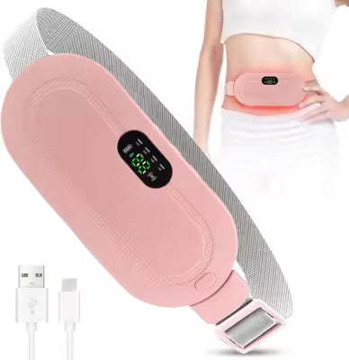 Period Pain Relief Belt - Cramp Relief Belt - Menstrual Heating Pad Massager - Heating Pad for Girls Cramps - 3 Heat Levels & 4 Modes, Electric Belt Massage for Women and Girls -Electric Massager Machine for Women-Massager/Beauty Tools - Heated Massage