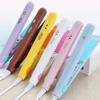 Portable Mini Hair Straightener for Girls | Fast Heating, Travel-Friendly Flat Iron | Elegant Styling Tool with Anti-Slip Design