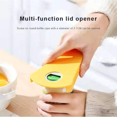 [Best Quality] Multifunction Opener Tool Lid Jar Opener Screw Cap Jar Bottle Opener Can Opener Manual Non-slip Twist Cap Bottle Launcher Opener Kitchen Gadget , can opener , Botle opener