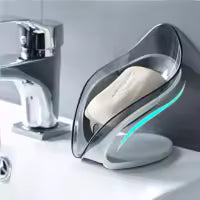 Smart soap holder very stylish and high quality leaf shape for bathroom and kitchen household essentials self adhesive soap dispenser bathroom accessories kitchen accessories leafy dish
