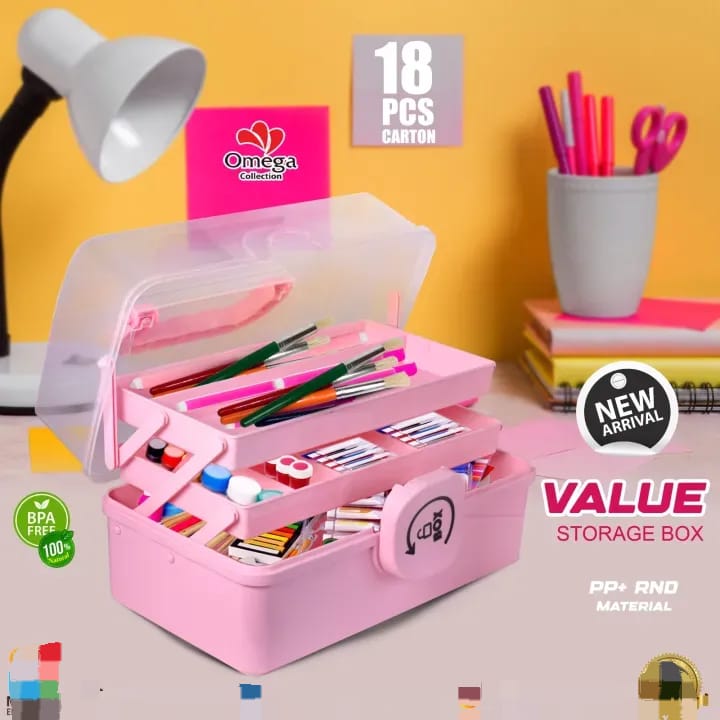 Sturdy & Spacious Value Storage Box | Versatile Storage Container for Multi-Purpose Organization