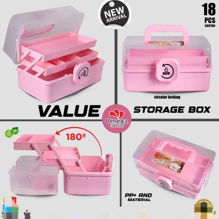 Sturdy & Spacious Value Storage Box | Versatile Storage Container for Multi-Purpose Organization
