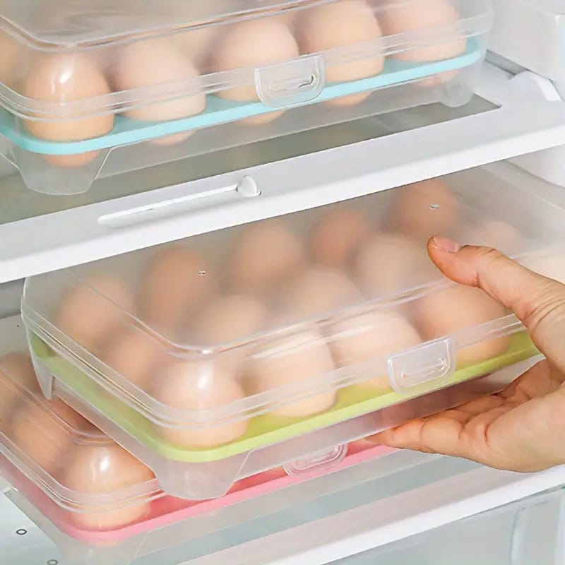 Delicate 15 Girds transparent Egg tray/Egg Storage Boxes/ Egg Refrigerator Holder