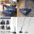 Twist n Squeeze Triangle Shape Extendable Microfiber Mop For Floor 3 Sided | Adjustable Triangular Cleaning Mop Twisting 360° Rotating