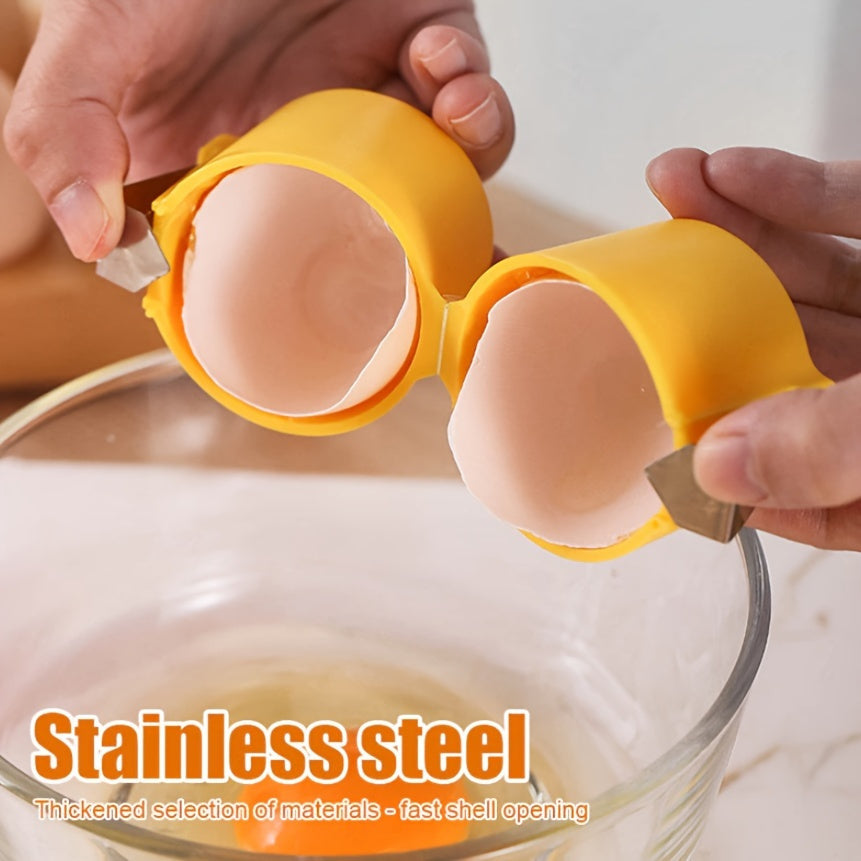 Egg Shell Opener – Multifunctional Egg Cracker Tool for Raw & Boiled Eggs, Handheld Peeler and Slicer Kitchen Accessory