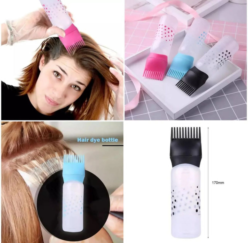 Hair Oil Bottle With Comb | Best For Dandruff & Hair Fall | Anti Lice Comb | Imported Multipurpose Applicator