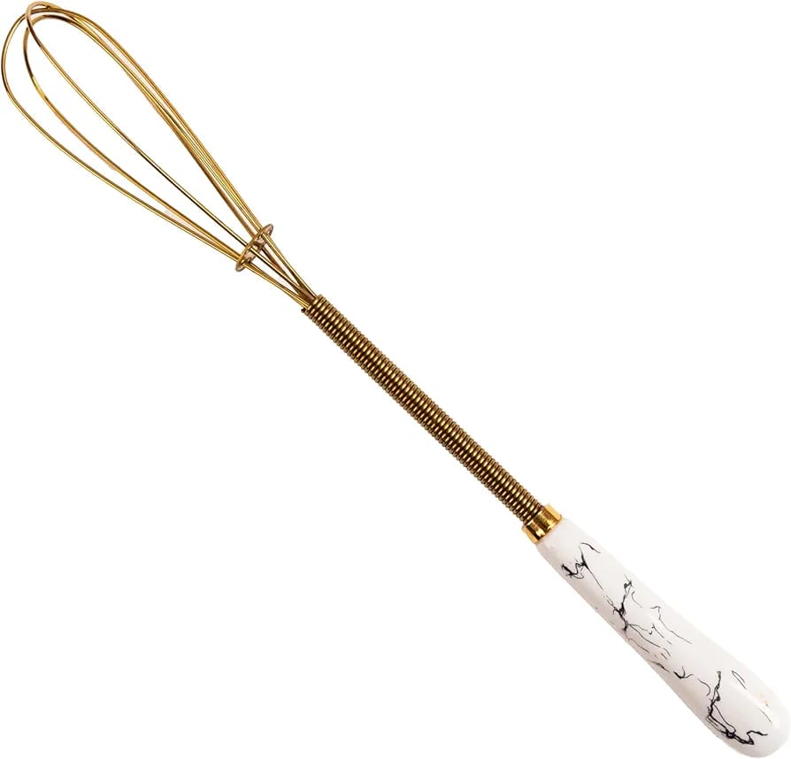 Mini Egg Beater Mixer Stainless Steel with Ceramic Handle Hand Whisk Beater Stir Rod Stirrer Blender Small