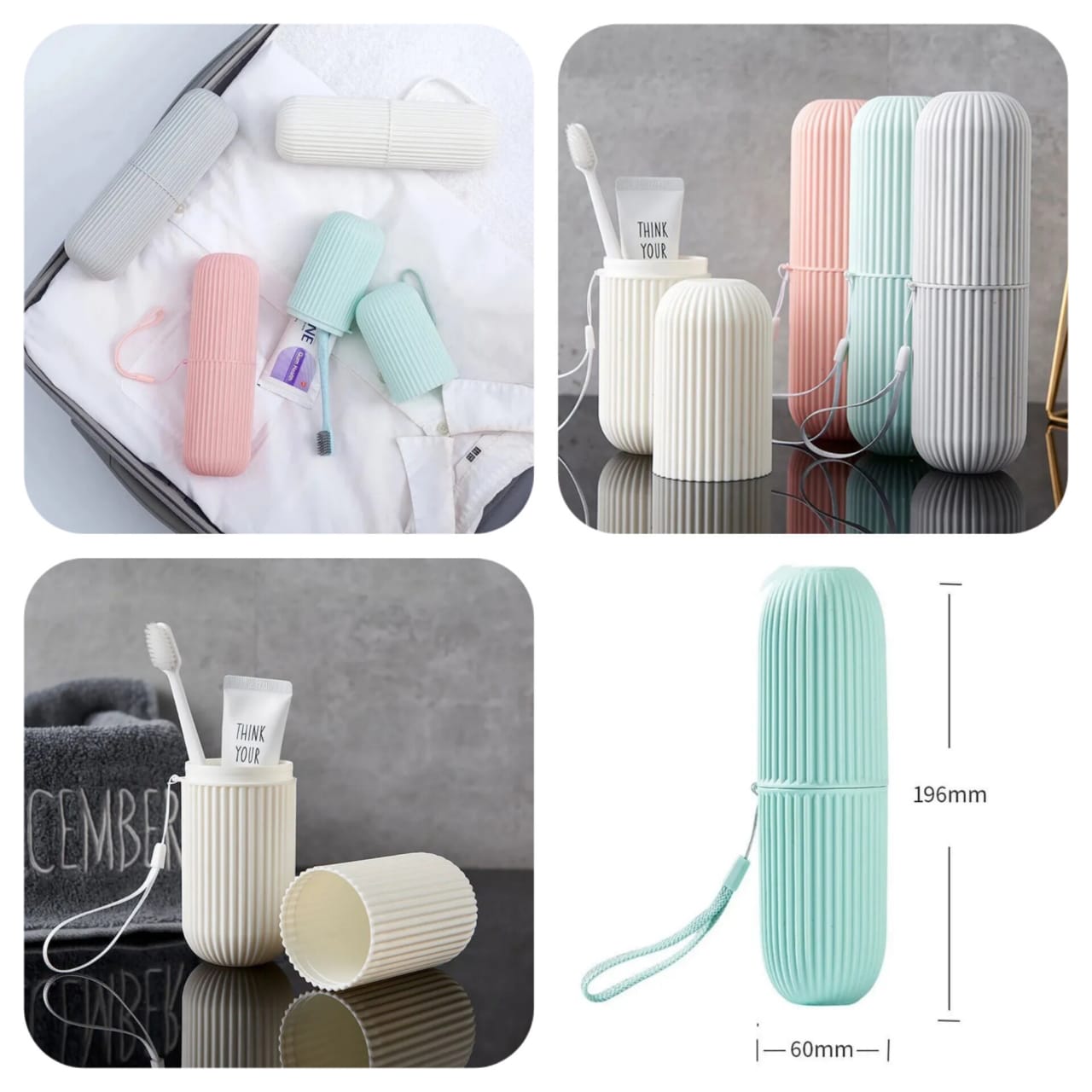 Toothbrush Travel Case, Portable Travel Toothbrush Holder Case, Toothbrush Case Set for Camping, Traveling, Home, School, Business, Bathroom Toothbrush Organizer Travel Toothbrush Toothpaste Make Up Brushes Portable Toothbrush Cup Case