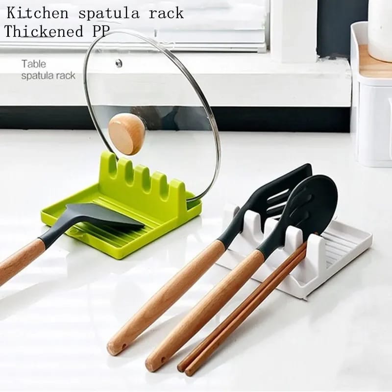 Non-slip Heat-safe BPA-Free Extra Large Size Kitchen Utensil Rest Plastic Spoon Holder with Drip Pad