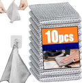 Steel Wire Cleaning Cloth Non-Scratch Iron Microfiber Mesh Dishrag Washing Pot Rags Kitchen Towel Reusable