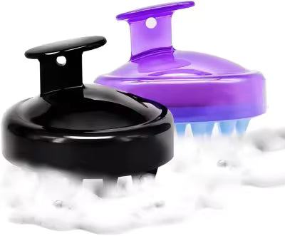 Shampoo Massager Brush Scalp Hair Scrubber with Soft Silicone Bristles For All Type Of Hairs Straight Curly Wet Dry For Men Women Children