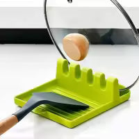 Non-slip Heat-safe BPA-Free Extra Large Size Kitchen Utensil Rest Plastic Spoon Holder with Drip Pad